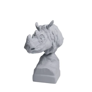Sumatran Rhino Bust display figurine diy gift by Animal Den Miniatures - Picture 1 of 2