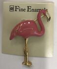 Vintage Pink Flaming Enamel Fish Enterprises Fine Enamels Pin Brooch Never Worn