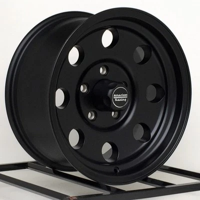 Llantas negras de 15 pulgadas Ford F150 Dodge Ram Truck Jeep CJ 5x5,5 Lug Baja AR172 Foto 1 de 4