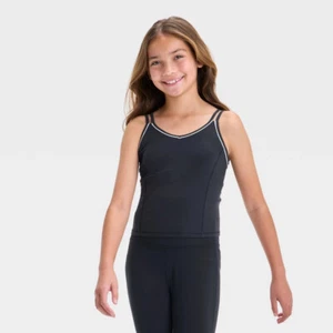 All in Motion Everyday Soft Crop Tank Top Lined Moisture Wicking Black Large NWT - Picture 1 of 2