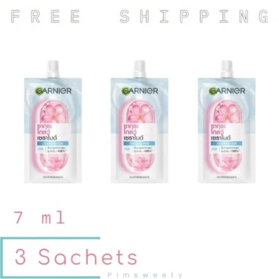 3 Sachets X 7 ml Garnier Sakura Glow Ceramide Water-Gel Radiant Skin's Barrier - Imagem 1 de 4