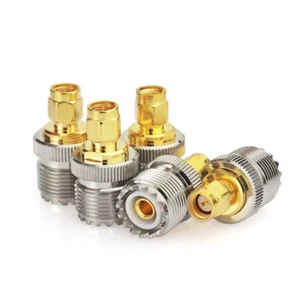 20-Pack UHF SO-239 Female to SMA Male Connector Adapter for Handheld Ham Radio - Picture 1 of 4