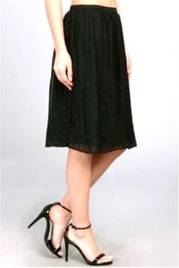 Falda para mujer Calvin Klein, talla XL, negra plisada, forrada de gasa, espalda con cremallera, nueva con etiquetas $109 - Imagen 1 de 4