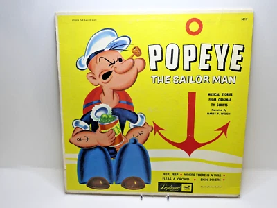 Vintage Popeye The Sailor Man "From Original TV Script" LP PETER PAN 5017 VG+/G Foto 1 de 3