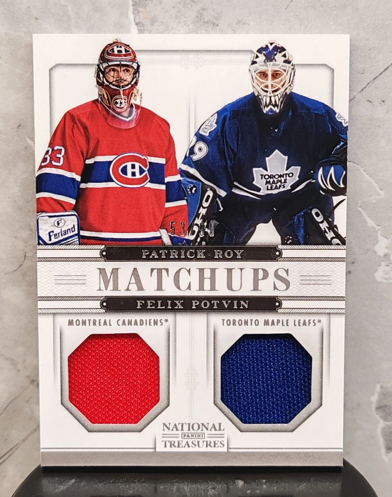 Patrick Roy Felix Potvin 2013-14 Panini National Treasures Matchups /99