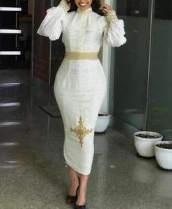 Beautiful simple habesha dress for prom habesha kemis for wedding Eritrean dress