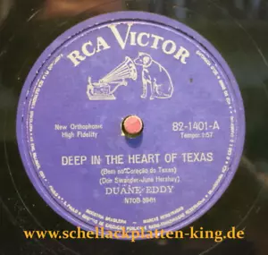 Duane Eddy 78 RPM / Deep In The Heart Of Texas & Saints And Sinners (14-0821) - Foto 1 di 3