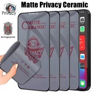 3Pcs Céramique Mat Protection d'écran Confidentialité pour iPhone 16 15 14 13 12 Pro Max - Photo 1 sur 6