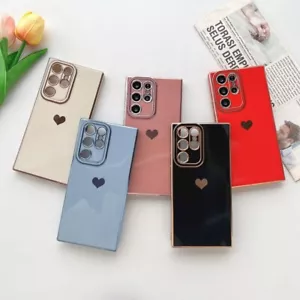 Funda protectora a prueba de golpes con lindo corazón amor corazón para niña para Samsung Galaxy S23 S22 S21 - Imagen 1 de 17