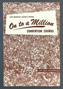 1955 On To Million Convention Chorus Regional Sunday School Vintage Sheet Music - Picture 1 of 3