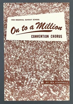 1955 On To Million Convention Chorus Regional Sunday School Vintage Sheet Music - Image 1 of 3