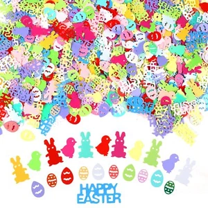 1800pcs Easter ConfettiEgg Bunny Chick Table Confettis Glitter Foil Scatter f... - Picture 1 of 6