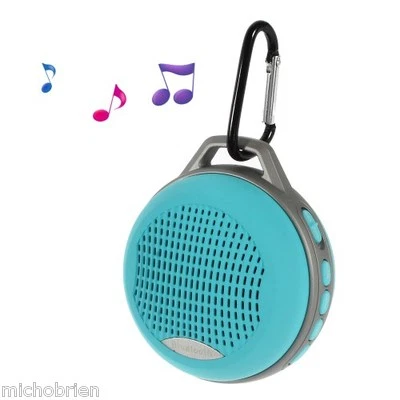 Bluetooth Sport Travel Outdoor Wireless Speaker + Hands Free Calls Aqua Blue - Image 1 of 4