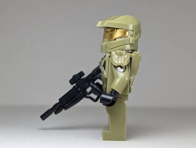 Custom Printed LEGO Minifigure (x) Olive Spartan Halo Minifigure Soldier - image 1 of 4