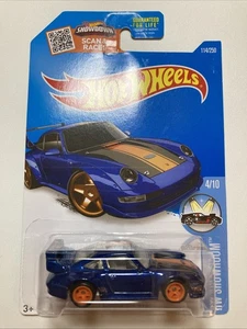 Super Treasure Hunt 2016 Hot Wheels Porsche 993 GT2 BONITO AZUL CON PROTECTOR - Imagen 1 de 14