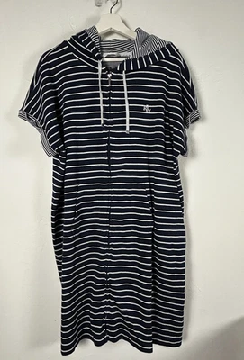 Lauren Ralph Lauren Mujer Cremallera Completa Tumbona con Capucha Prendas para Dormir Rayas Negro XL Foto 1 de 4