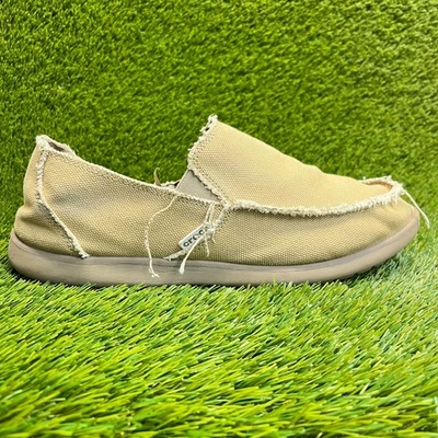 Crocs Santa Cruz Para Hombres Talla 12 Caqui Marrón Informal Caminar Zapatos Mocasines Sin Cordones Foto 1 de 4