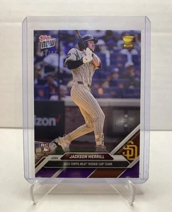 2024 Topps Now Jackson Merrill Rookie Cup Purple /25 Rookie RC-6 Padres - Photo 1 sur 2