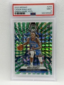 2023-24 Panini Mosaic #258 Cason Wallace Green Swirl FOTL PSA 9 #/3 - Picture 1 of 2