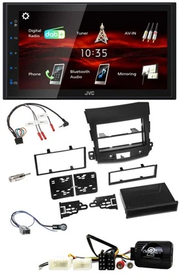 JVC USB Bluetooth Lenkrad DAB 2DIN Autoradio für Mitsubishi 10-12 Outlander - Bild 1 von 4