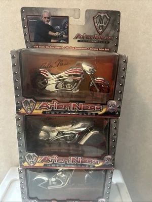 Lot Of 3Arlen Ness Motorcycles 1:18 Scale Die Cast Motorcycle Iron Legends#99210 - Image 1 of 4