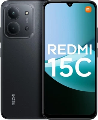 XIAOMI REDMI 15C 8GB RAM 256 GB Midnight Black 4g Display 6.9" HD+ 120Hz 33W - Immagine 1 di 4