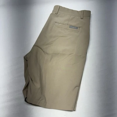 Dunning Tan/Beige Golf Casual Performance Shorts 10in Inseam Men’s Size 34 - Imagem 1 de 4
