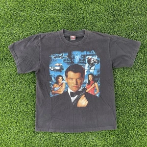 Vtg James Bond 007 Goldeneye T-Shirt Black Size Large Single Stitch - Picture 1 of 10