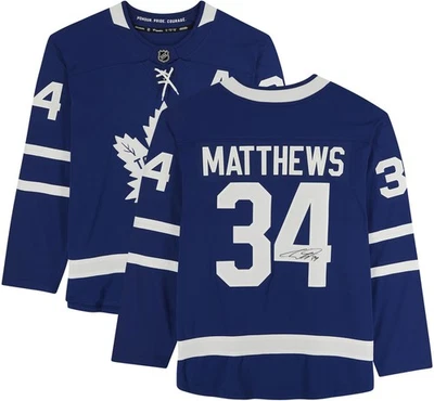 Aust Matthews Torto Maple Leafs Signed AssiStanton Captain Breakaway Jersey - Image 1 of 4