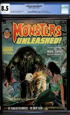 Monsters Unleashed #3 1973 CGC 8.5 VF+ White High Definition Scans** - Image 1 of 2