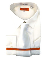 Valentini Daniele Long Sleeve Dress Shirt Size 18 ½ 34-35 2XL White w/Tie  NWT
