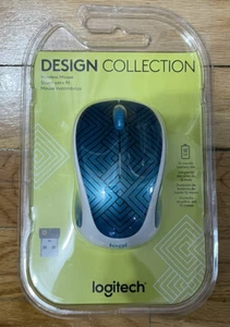Logitech Design Collection Wireless Mouse M317 Blue 12 Month Battery Life - Picture 1 of 3