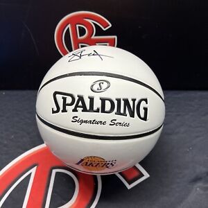 Lamar Odom Autographed White Panel Spalding LA Lakers Logo Basketball JSA