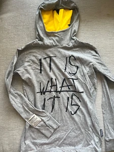 $70 EUC NUNUNU NINJA TOP TSHIRT SIZE 10-11 GRAY yellow - Picture 1 of 10