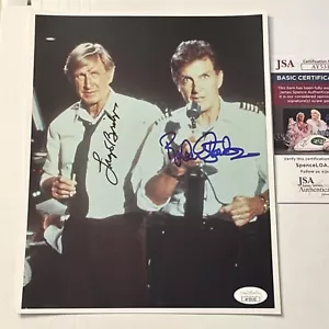 Robert Stack LLOYD BRIDGES - 8x10 Signed Autographed Movie Still - Airplane JSA - Picture 1 of 3