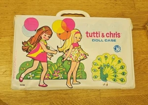 Vintage 1965 Mattel Barbie Tutti & Chris Doll Carrying Case White Storage 11 x 7 - Picture 1 of 6