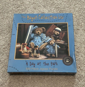 Boyds Collection "A Day at the Park " 550 pc Teddy Bear Jigsaw Puzzle 24"x18"