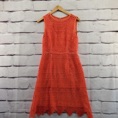 Vestido Vaina SHOSHANNA Para Mujer 4 Crochet Superpuesto Forrado Sin Mangas Cremallera Trasera Foto 1 de 4