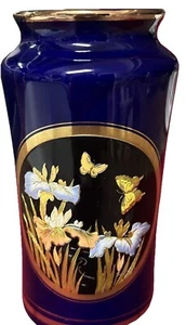 ART OF CHOKIN VASE 24K GOLD EDGED MADE IN JAPAN. Excellent Condition! 6” Vintage - Picture 1 of 10