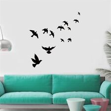 Group of Birds Wall Sticker Black Carved Background Mural Decals Art Stickers