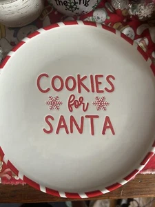 One Biscotti per Piatto Babbo Natale, 8” Rosso Bianco Natale - Foto 1 di 4