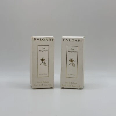 2x Eau Parfumee Au the Blanc Por Bvlgari Para Mujer Mini EDC Perfume Splash .17oz Foto 1 de 4