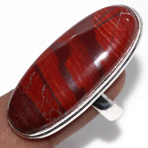 Red Jasper 925 Silver Plated Gemstone Ring US 11 Independence Day Sale GW
