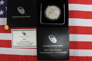 2013 5-Star Generals Commemorative Coin - Uncirculated Silver Dollar (S435) - Picture 1 of 1