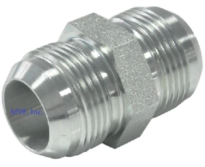 MVF, INC 3/4" Male JIC 37° x 3/4" Male JIC 37° Flare Union Adapter Steel 2403-12-12