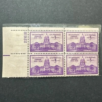 1940 Idaho Statehood Block Of 4 Unused Three Cent - Image 1 of 2