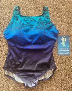 Great Lengths High Neck Tank One Piece Tummy Control Swimsuit Size 14 NEW - Picture 1 of 8