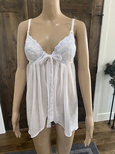 Victoria's Secret Women's White Babydoll Lingerie Size 34C- 006 - Picture 1 of 9