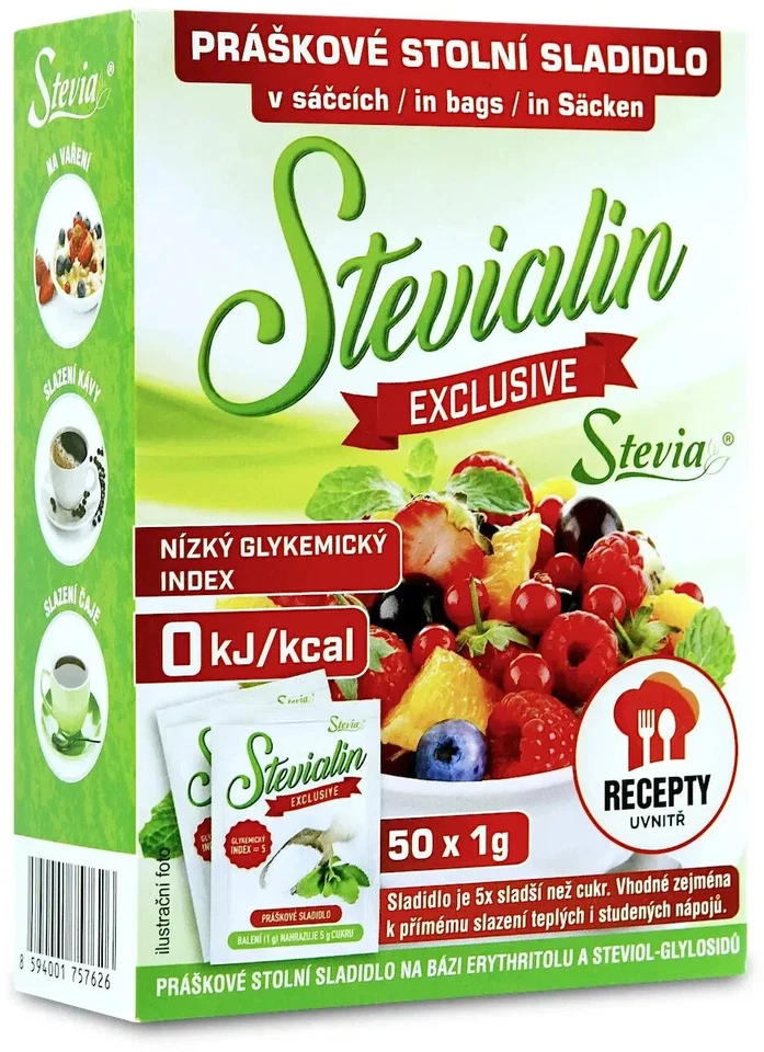 FAN Stevialin exclusive organic sweetener 50 sachets Czech sugar substitute - image 1 of 1