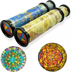 2 Pack Classic Rotating Kaleidoscope Educational Stretchable Toy for Kids NEW - Picture 1 of 11